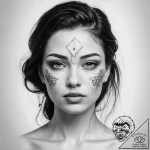 Tattoo sketch face – tattoo sketch (№1758672614_0, 24.09.2025 00:10) — tattoovalue.net