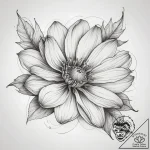 Tattoo sketch cosmos flower, tattoo drawing o… – tattoo sketch (№1758673586_0, 24.09.2025 00:26) — tattoovalue.net
