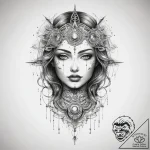 Tattoo sketch cosmic self, tattoo drawing out… – tattoo sketch (№1758674756_0, 24.09.2025 00:45) — tattoovalue.net