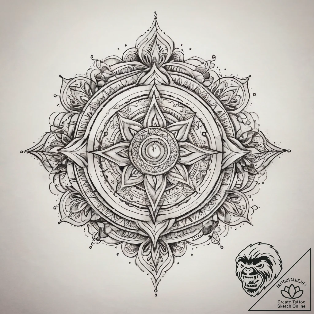 Tattoo sketch chakra flow, tattoo sketch desi... - tattoo sketch (№1758675929_0, 24.09.2025 01:05) — tattoovalue.net