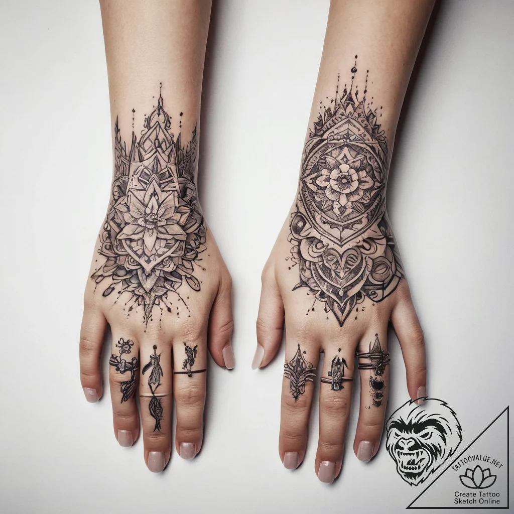 Tattoo sketch hands with a thread, tattoo lin... - tattoo sketch (№1758676124_0, 24.09.2025 01:08) — tattoovalue.net