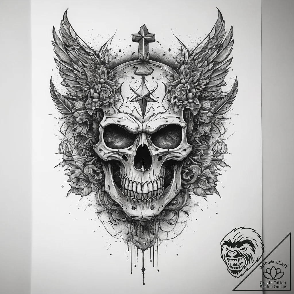 Tattoo sketch trash polka military, tattoo li... - tattoo sketch (№1758676320_0, 24.09.2025 01:12) — tattoovalue.net