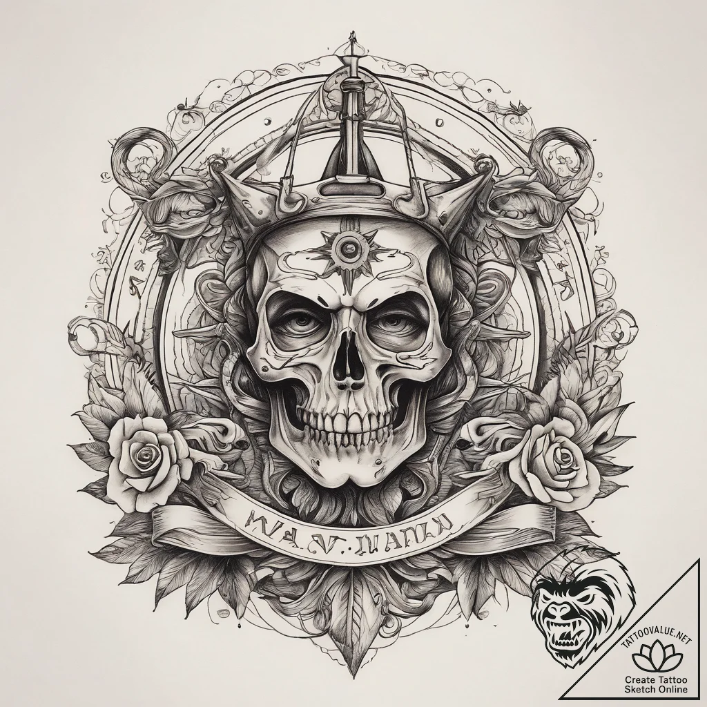 Tattoo sketch mystical land, tattoo sketch de... - tattoo sketch (№1758679265_0, 24.09.2025 02:01) — tattoovalue.net
