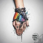 Tattoo sketch hands with shackles, tattoo lin… – tattoo sketch (№1758681026_0, 24.09.2025 02:30) — tattoovalue.net