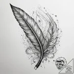 Tattoo sketch historical book with a quill, t… – tattoo sketch (№1758682007_0, 24.09.2025 02:46) — tattoovalue.net