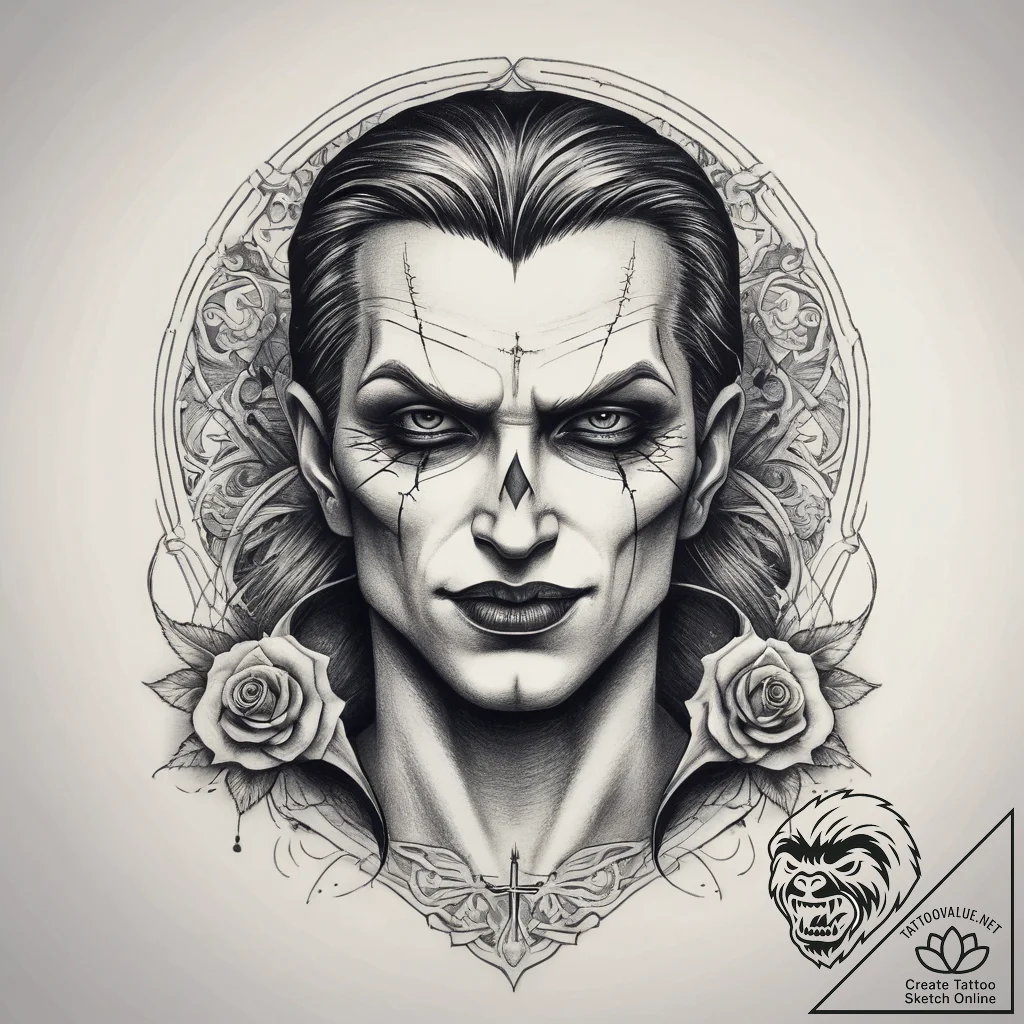 Tattoo sketch вампир, tattoo flash sheet desi... - tattoo sketch (№1758682399_0, 24.09.2025 02:53) — tattoovalue.net