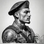 Tattoo sketch soldier with a ship, tattoo ske… – tattoo sketch (№1758683376_0, 24.09.2025 03:09) — tattoovalue.net