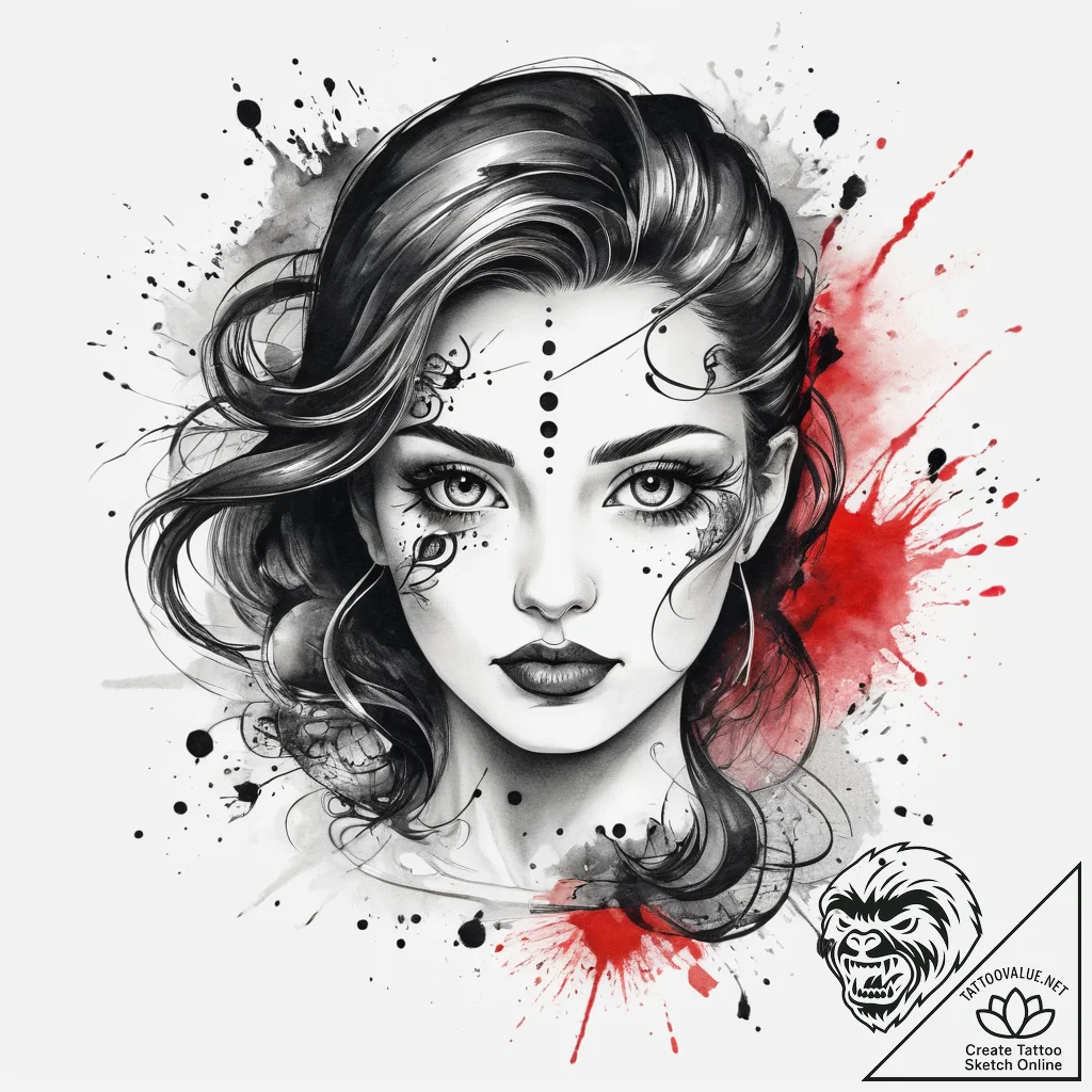 Tattoo sketch cosmic representation, tattoo f... - tattoo sketch (№1758685323_0, 24.09.2025 03:42) — tattoovalue.net