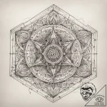 Tattoo sketch metatron’s cube with geometric… – tattoo sketch (№1758685517_0, 24.09.2025 03:45) — tattoovalue.net