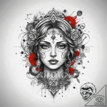 Tattoo sketch cosmic self, tattoo drawing out… – tattoo sketch (№1758686101_0, 24.09.2025 03:55) — tattoovalue.net