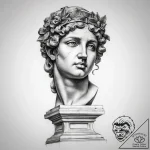 Tattoo sketch roman column with a bust – tattoo sketch (№1758686295_0, 24.09.2025 03:58) — tattoovalue.net