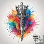 Tattoo sketch scepter, tattoo line art, clean… – tattoo sketch (№1758687075_0, 24.09.2025 04:11) — tattoovalue.net