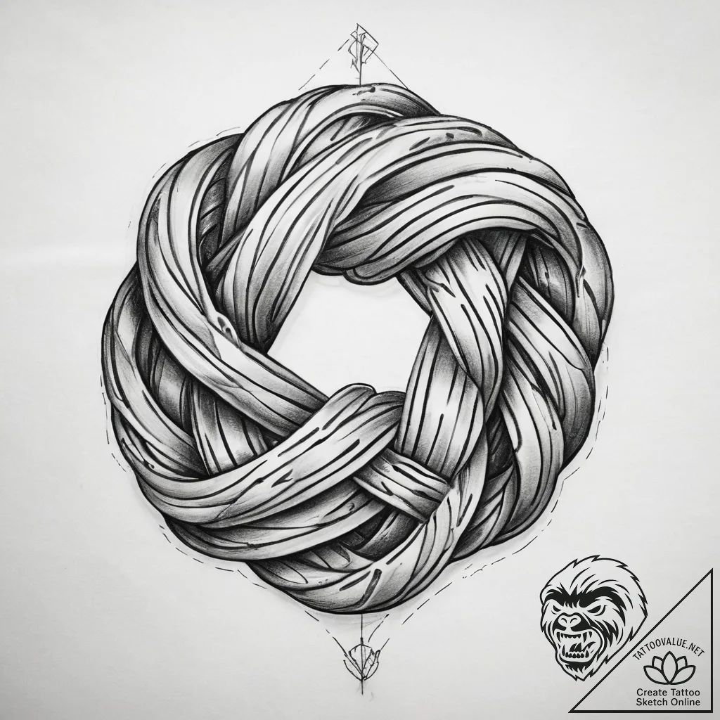Tattoo sketch knot - tattoo sketch (№1758687857_0, 24.09.2025 04:24) — tattoovalue.net