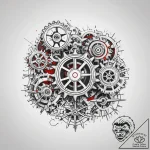 Tattoo sketch череп с шестеренками, tattoo li… – tattoo sketch (№1758689226_0, 24.09.2025 04:47) — tattoovalue.net