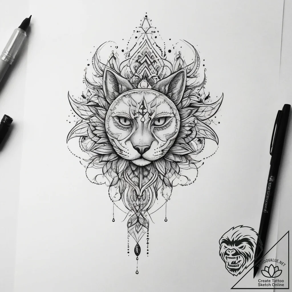 Tattoo sketch link, ink illustration for tatt... - tattoo sketch (№1758689815_0, 24.09.2025 04:56) — tattoovalue.net