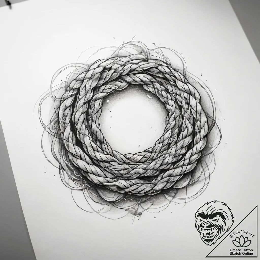 Tattoo sketch rope - tattoo sketch (№1758690009_0, 24.09.2025 05:00) — tattoovalue.net