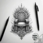 Tattoo sketch throne – tattoo sketch (№1758692361_0, 24.09.2025 05:39) — tattoovalue.net