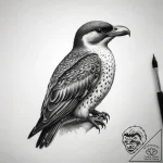 Tattoo sketch murre, concept art for tattoo,… – tattoo sketch (№1758692556_0, 24.09.2025 05:42) — tattoovalue.net