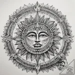 Tattoo sketch aztec sun stone, tattoo flash s… – tattoo sketch (№1758692946_0, 24.09.2025 05:49) — tattoovalue.net