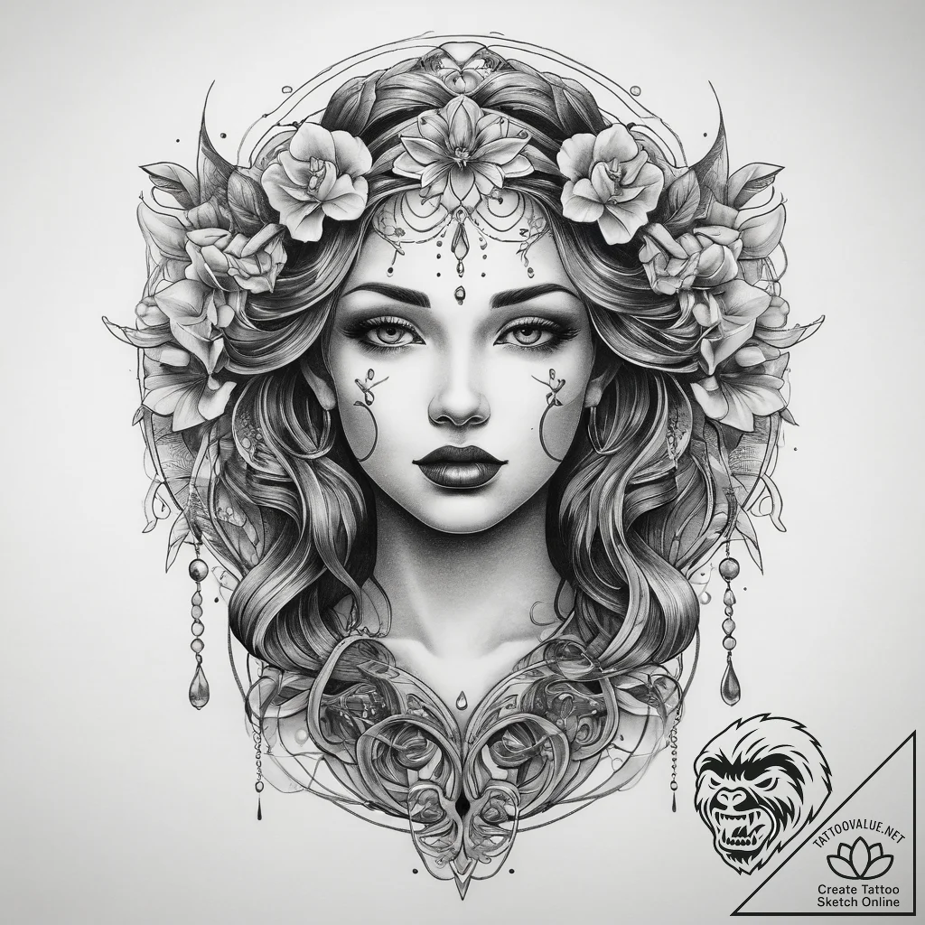 Tattoo sketch dream, tattoo flash sheet desig... - tattoo sketch (№1758694320_0, 24.09.2025 06:12) — tattoovalue.net