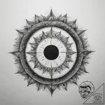 Tattoo sketch solar eclipse, tattoo line art,… – tattoo sketch (№1758696265_0, 24.09.2025 06:44) — tattoovalue.net