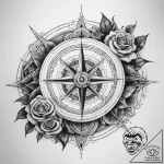 Tattoo sketch hands with a compass, tattoo sk… – tattoo sketch (№1758696459_0, 24.09.2025 06:47) — tattoovalue.net