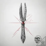 Tattoo sketch fork and knife crossed, tattoo… – tattoo sketch (№1758697240_0, 24.09.2025 07:00) — tattoovalue.net