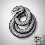 Tattoo sketch coiled snake – tattoo sketch (№1758697629_0, 24.09.2025 07:07) — tattoovalue.net