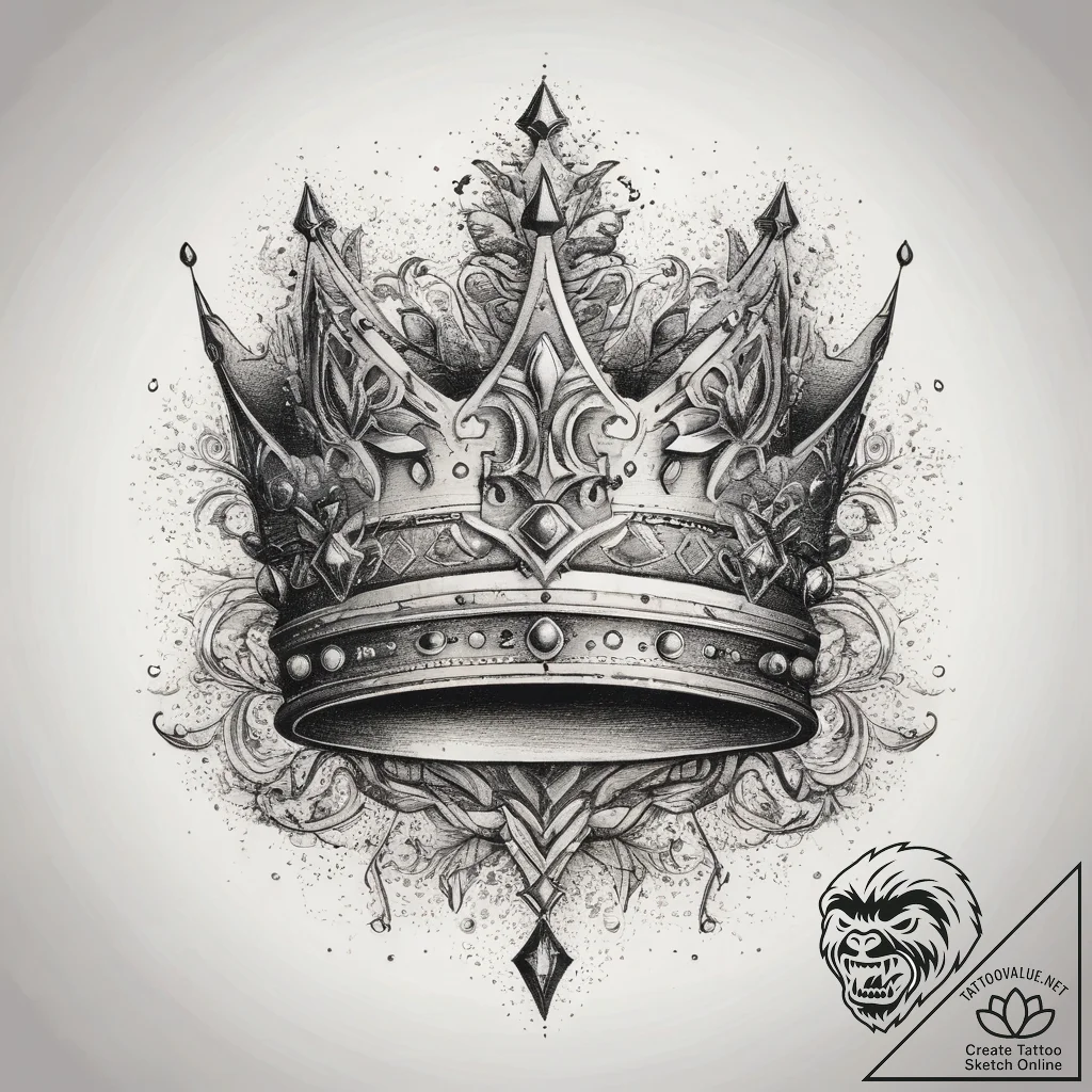 Tattoo sketch crown, artistic tattoo sketch,... - tattoo sketch (№1758697824_0, 24.09.2025 07:10) — tattoovalue.net