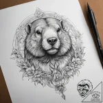 Tattoo sketch marmot, concept art for tattoo,… – tattoo sketch (№1758698410_0, 24.09.2025 07:20) — tattoovalue.net
