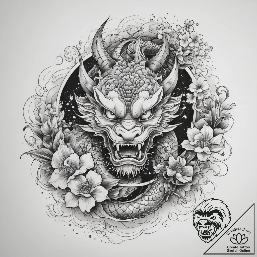 Tattoo sketch cosmic ground, tattoo drawing o... - tattoo sketch (№1758699390_0, 24.09.2025 07:36) — tattoovalue.net