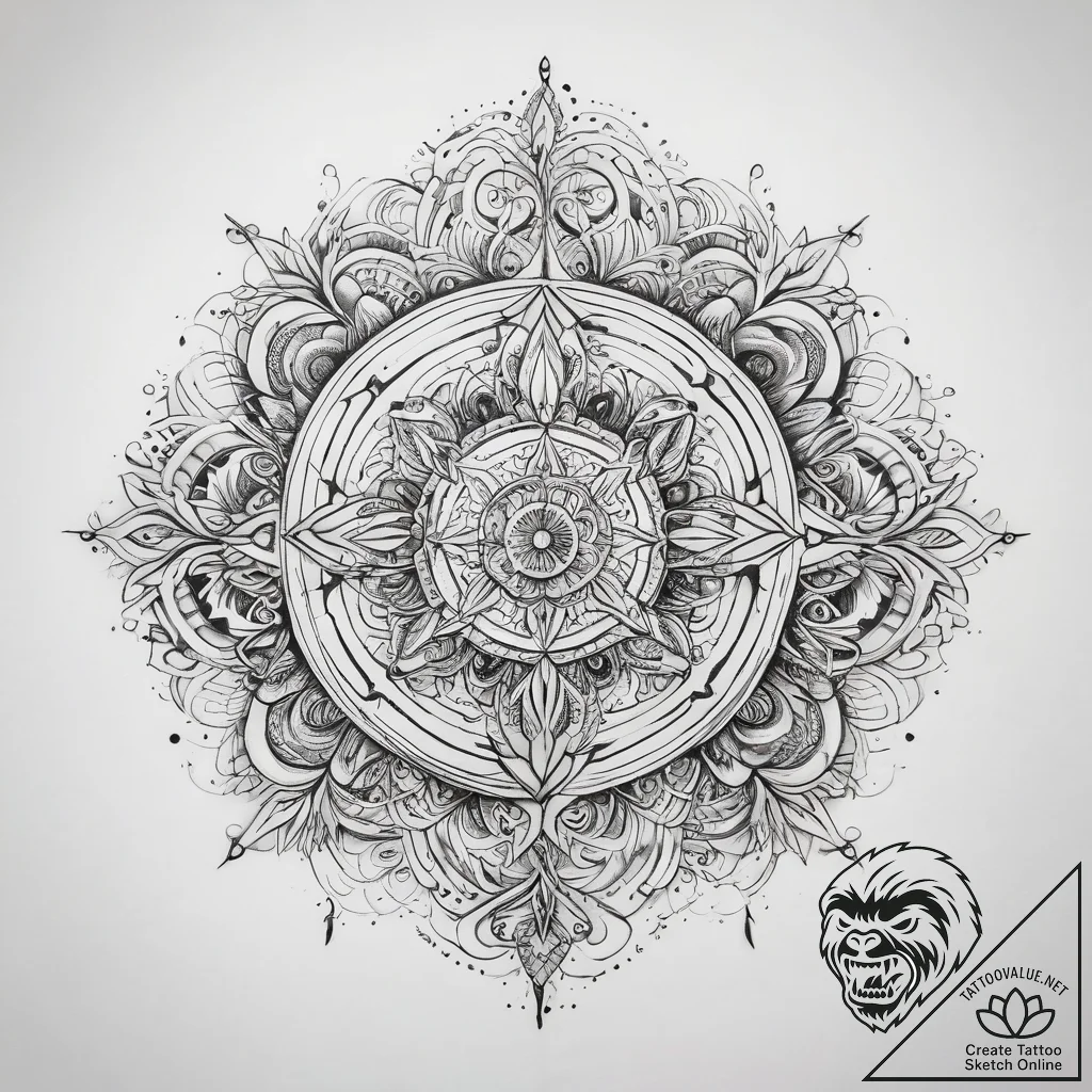 орнаментал (ornamental) - tattoo sketch (№1758699586_0, 24.09.2025 07:39) — tattoovalue.net