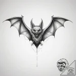 Tattoo sketch летучая мышь – tattoo sketch (№1758700962_0, 24.09.2025 08:02) — tattoovalue.net