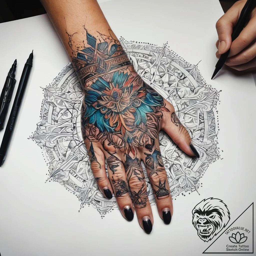 Tattoo sketch hands with a wizard, tattoo ske... - tattoo sketch (№1758701549_0, 24.09.2025 08:12) — tattoovalue.net