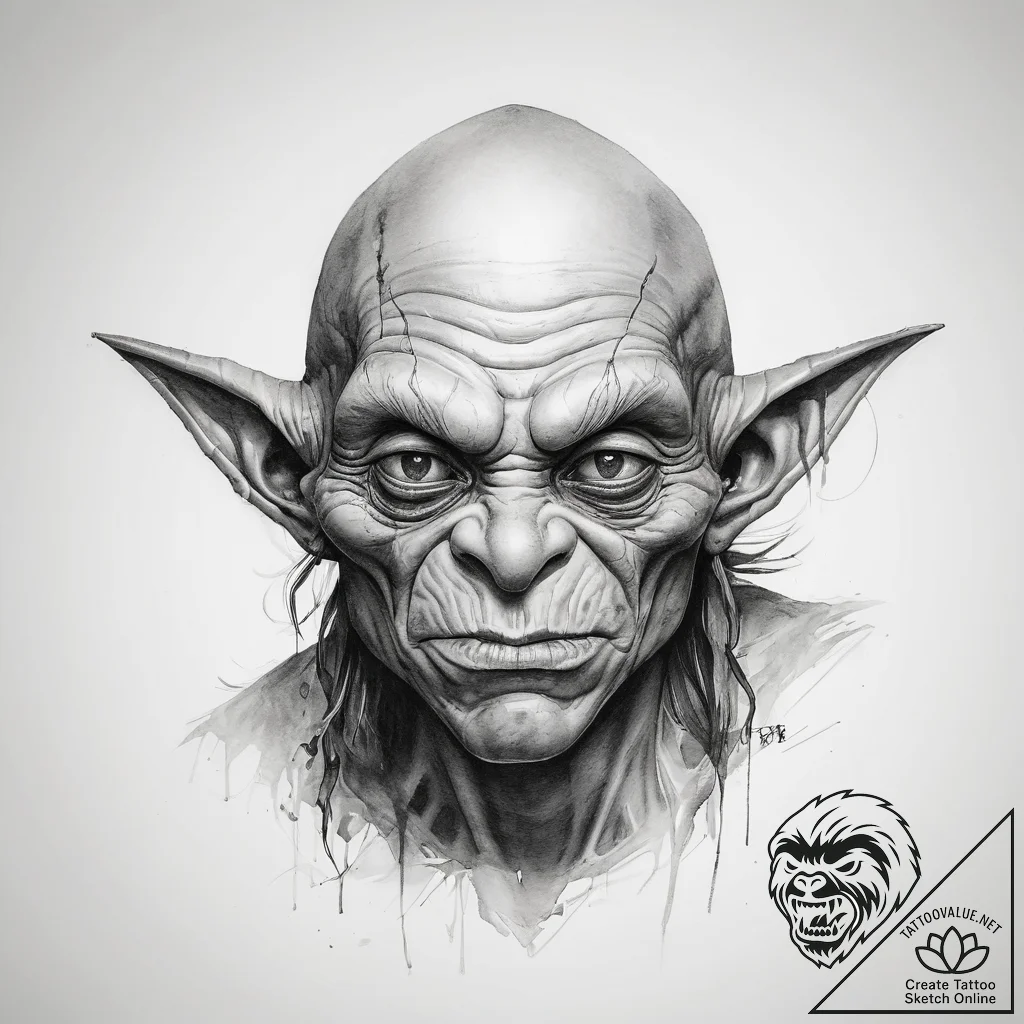 Tattoo sketch goblin thief - tattoo sketch (№1758701939_0, 24.09.2025 08:18) — tattoovalue.net