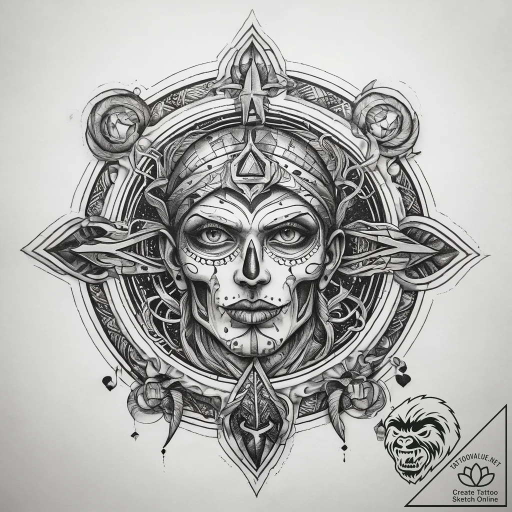 Tattoo sketch cosmic fable, tattoo drawing ou... - tattoo sketch (№1758702724_0, 24.09.2025 08:32) — tattoovalue.net