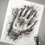 Tattoo sketch hands with a document, tattoo f… – tattoo sketch (№1758702919_0, 24.09.2025 08:35) — tattoovalue.net