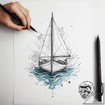 Tattoo sketch hands with a boat, tattoo drawi… – tattoo sketch (№1758707361_0, 24.09.2025 09:49) — tattoovalue.net