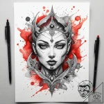 Tattoo sketch cosmic presence, concept art fo… – tattoo sketch (№1758708338_0, 24.09.2025 10:05) — tattoovalue.net