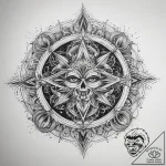 Tattoo sketch cosmic creation, artistic tatto… – tattoo sketch (№1758708924_0, 24.09.2025 10:15) — tattoovalue.net