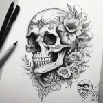 Tattoo sketch skeleton, artistic tattoo sketc… – tattoo sketch (№1758709314_0, 24.09.2025 10:21) — tattoovalue.net