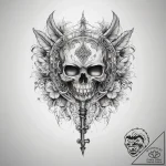 Tattoo sketch key – tattoo sketch (№1758712066_0, 24.09.2025 11:07) — tattoovalue.net
