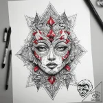 Tattoo sketch glass, concept art for tattoo,… – tattoo sketch (№1758712263_0, 24.09.2025 11:11) — tattoovalue.net