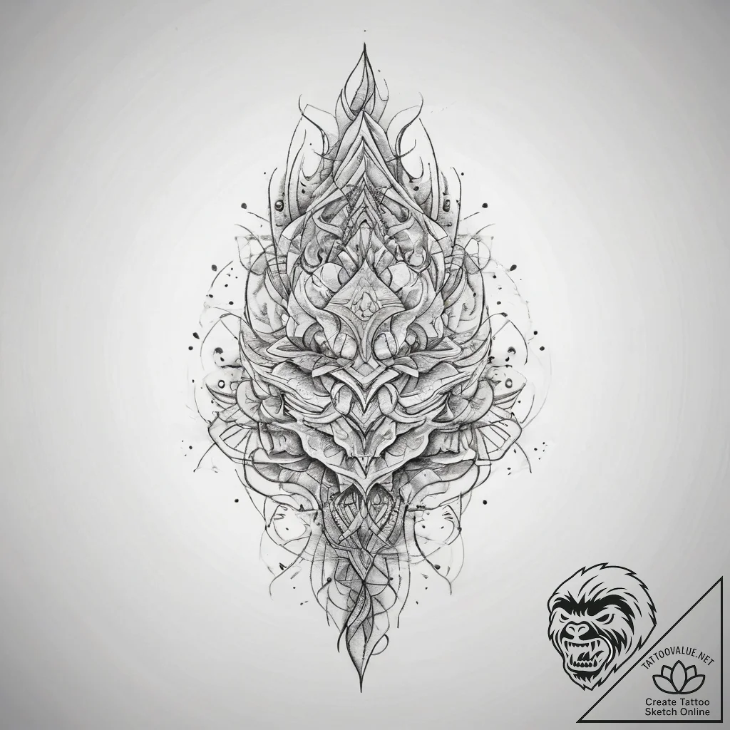 Tattoo sketch reborn, concept art for tattoo,... - tattoo sketch (№1758714244_0, 24.09.2025 11:44) — tattoovalue.net