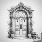 Tattoo sketch magical door – tattoo sketch (№1758715032_0, 24.09.2025 11:57) — tattoovalue.net