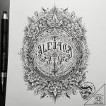 Tattoo sketch alleluia lettering, tattoo flas… – tattoo sketch (№1758715824_0, 24.09.2025 12:10) — tattoovalue.net