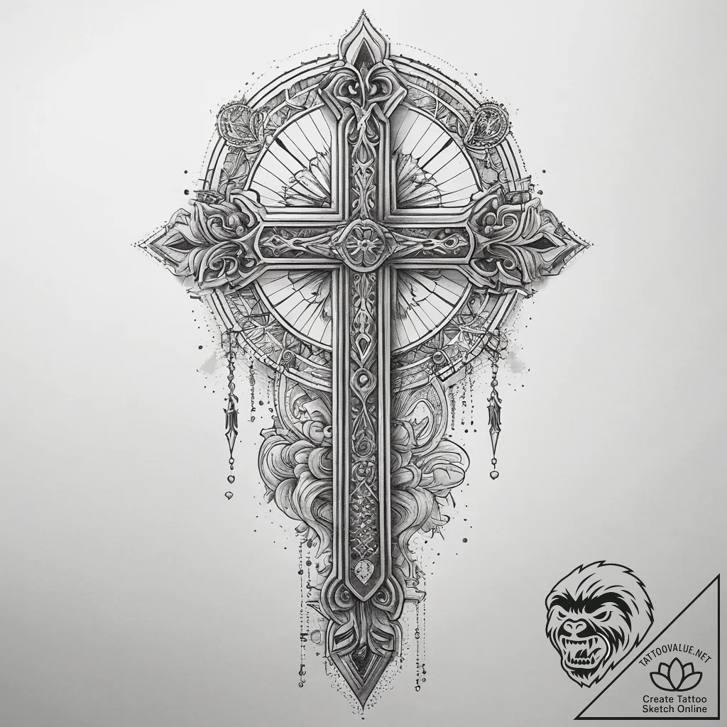 Tattoo sketch was sceptre with a quote, tatto... - tattoo sketch (№1758716415_0, 24.09.2025 12:20) — tattoovalue.net