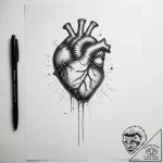 Tattoo sketch gloves with a heart – tattoo sketch (№1758716620_0, 24.09.2025 12:23) — tattoovalue.net
