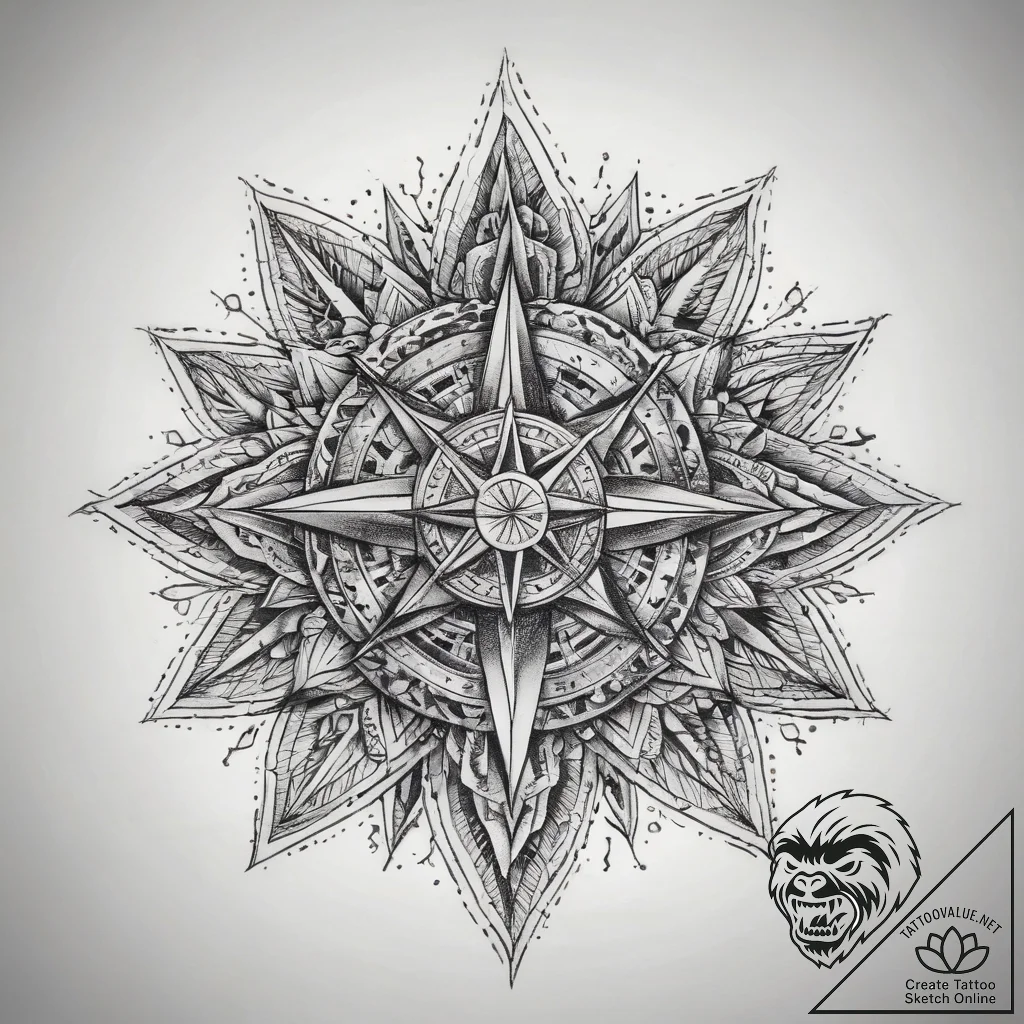 Tattoo sketch pencil with a star, tattoo line... - tattoo sketch (№1758718000_0, 24.09.2025 12:46) — tattoovalue.net