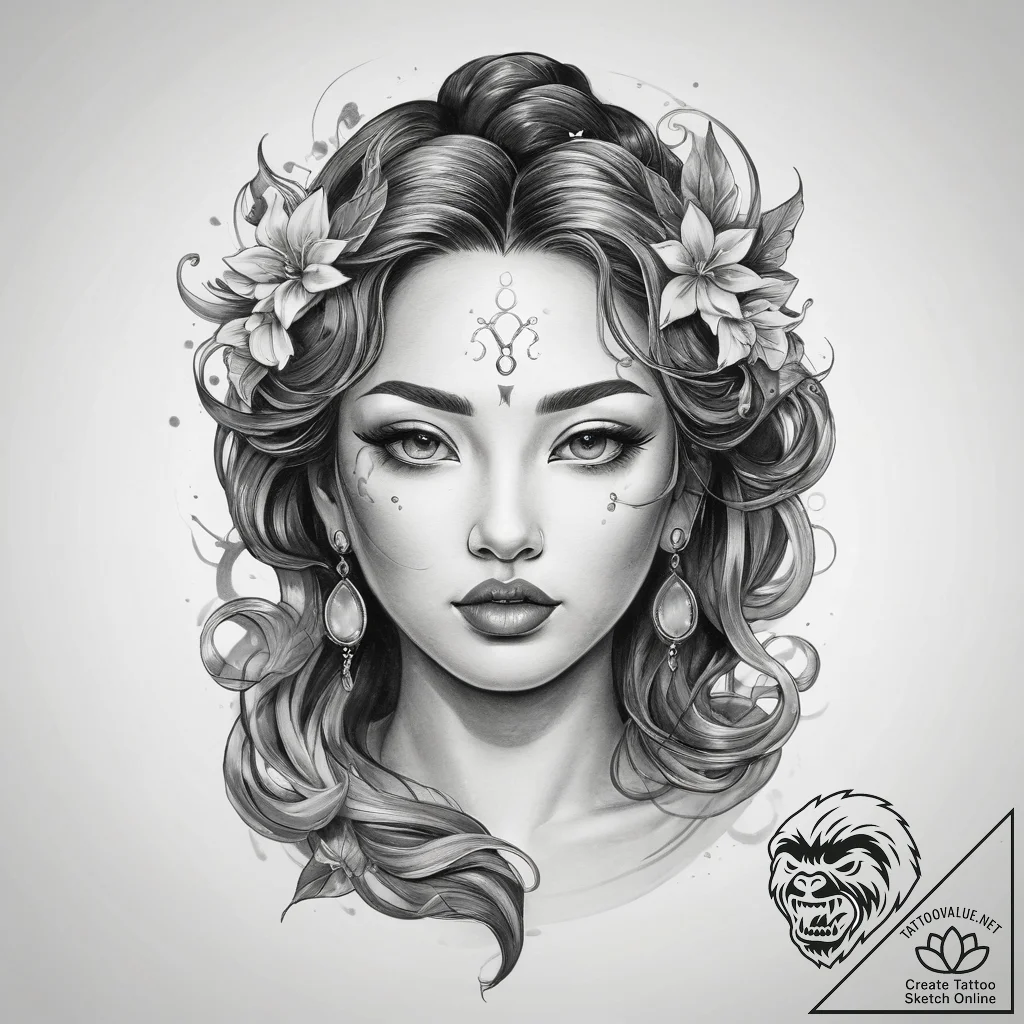 Tattoo sketch jade - tattoo sketch (№1758798323_0, 25.09.2025 11:05) — tattoovalue.net